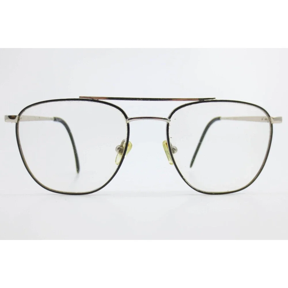 Bio Eyes Mangrove BE145 BLKGD Aviator Eyeglass Frames Black Gold 54-18-145